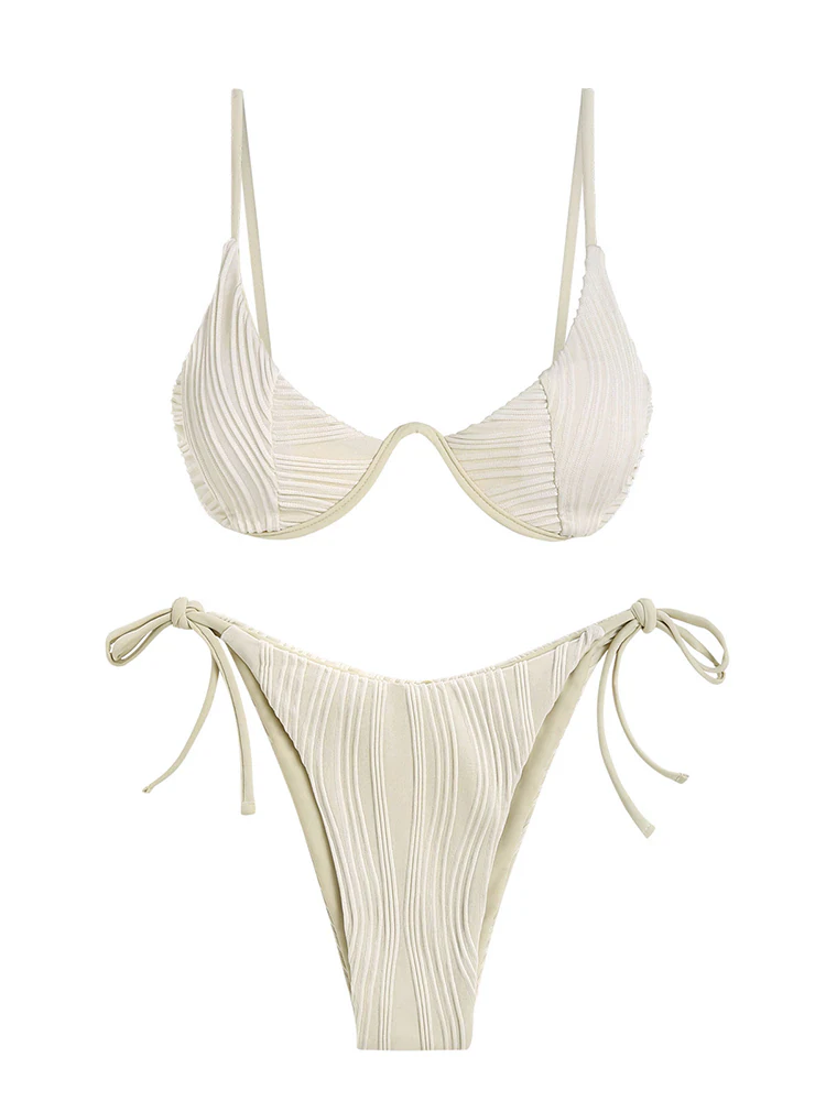 Ribbed Tie Side Bikini
