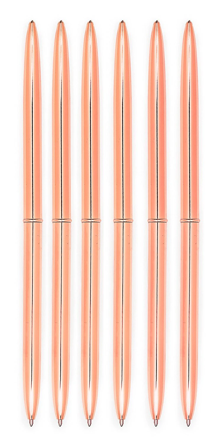 6pc Rose Gold Ballpoint Pens