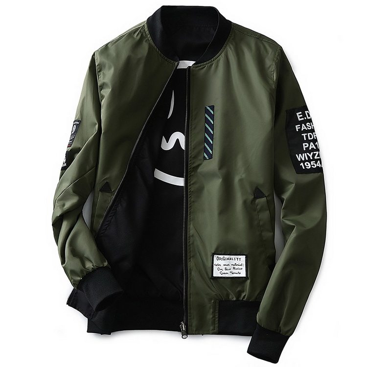 Patched Mens Bomber