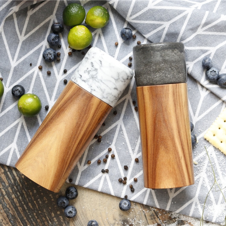 Wood & Marble Spice Grinder
