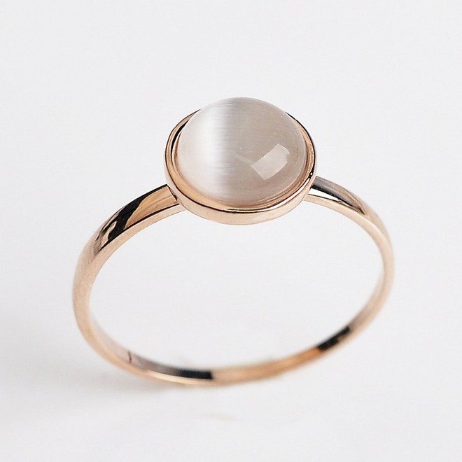 Rose Gold Opal Ring