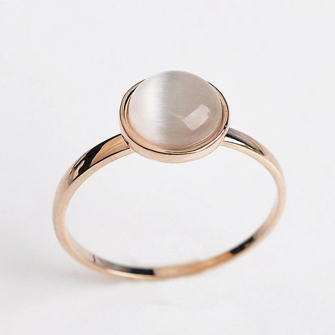 Rose Gold Opal Ring