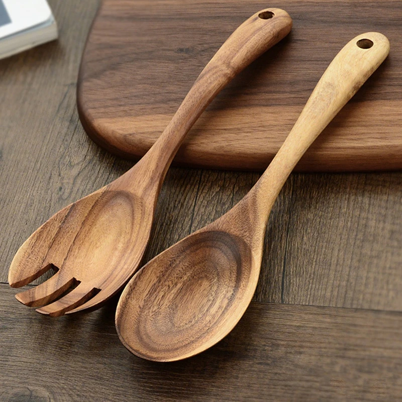 Wooden Salad Serving Spoon Set