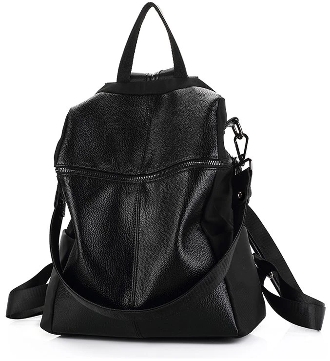 Womens Leather Slouch Backpack