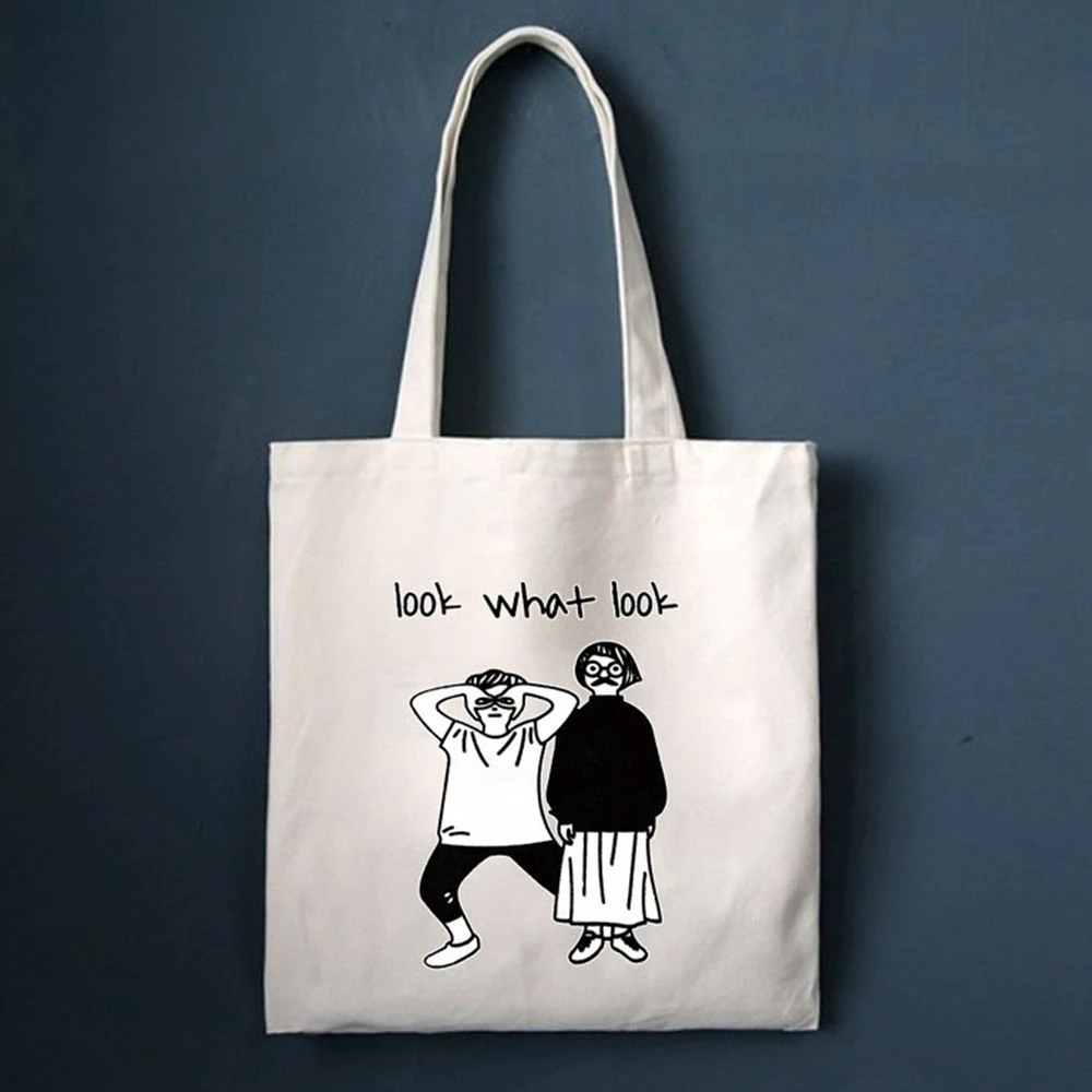 Cartoon Canvas Beach Bag
