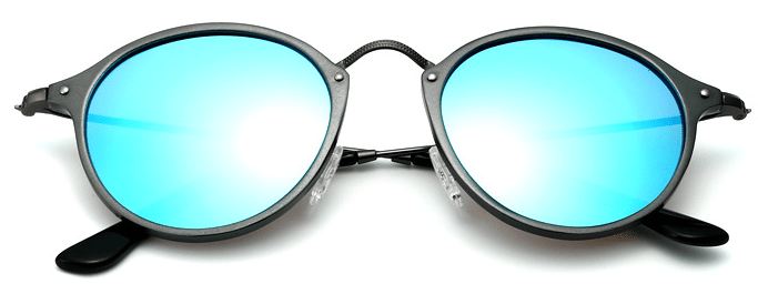 Polarized Round Frame Mens Sunglasses