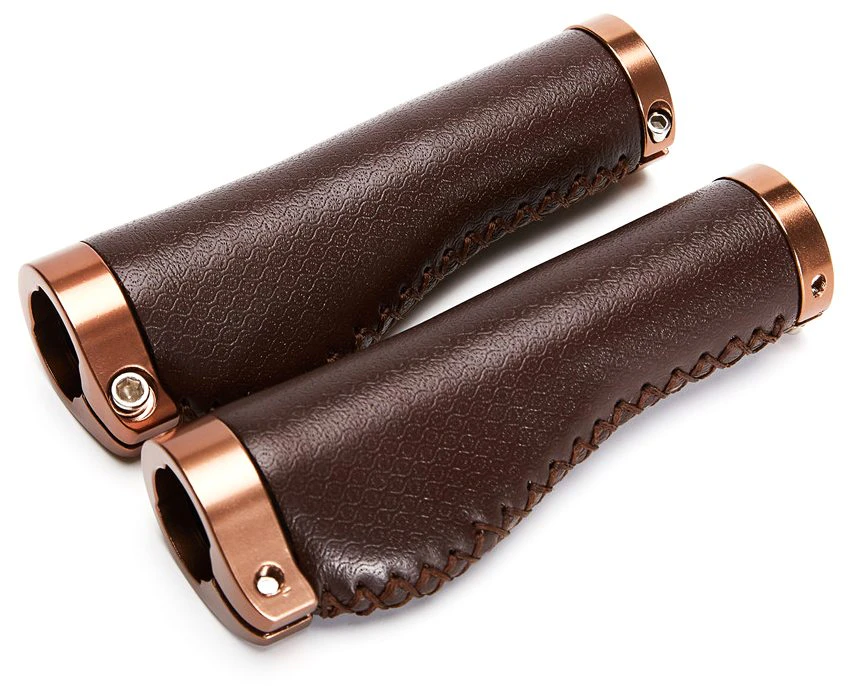 Stitched Leather Handlebar Grips