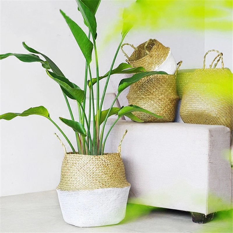Painted Seagrass Basket