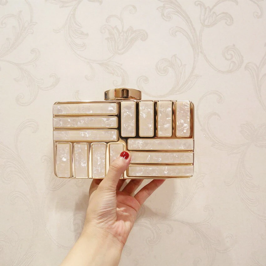 Marble & Gold Clutch
