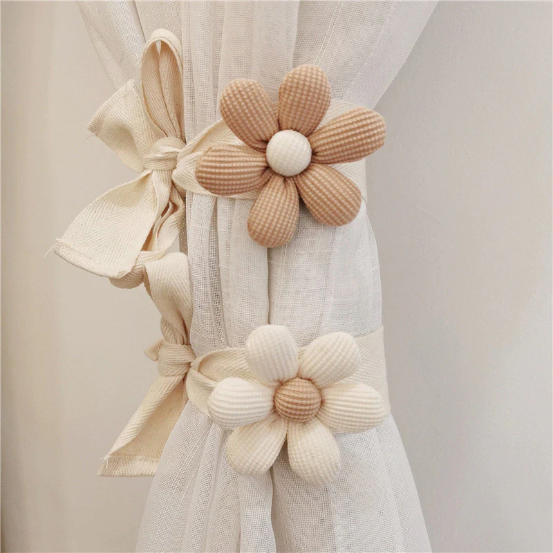 Cotton Flower Curtain Tie Back