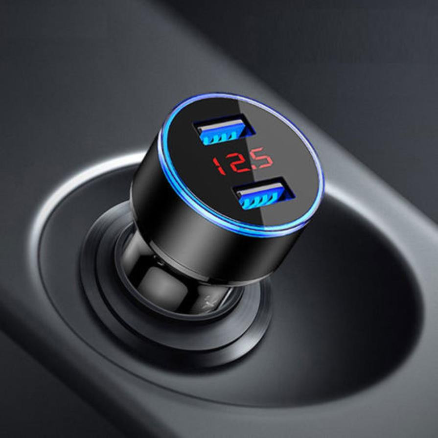 Fast Car Charger with Battery Power Display