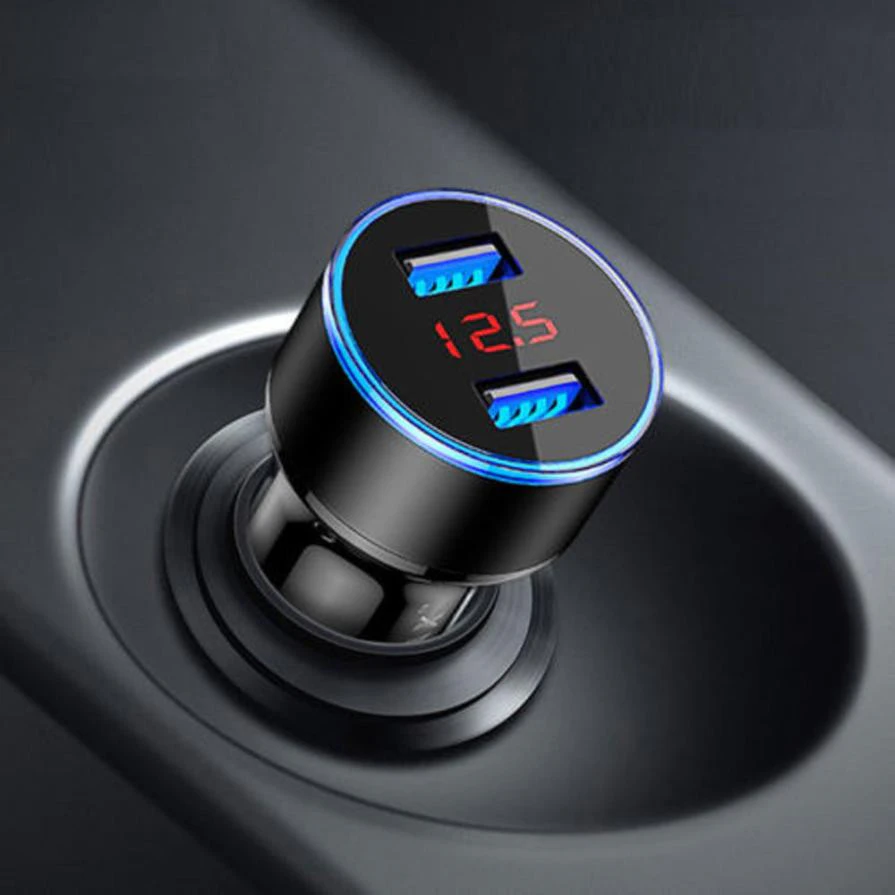 Fast Car Charger with Battery Power Display