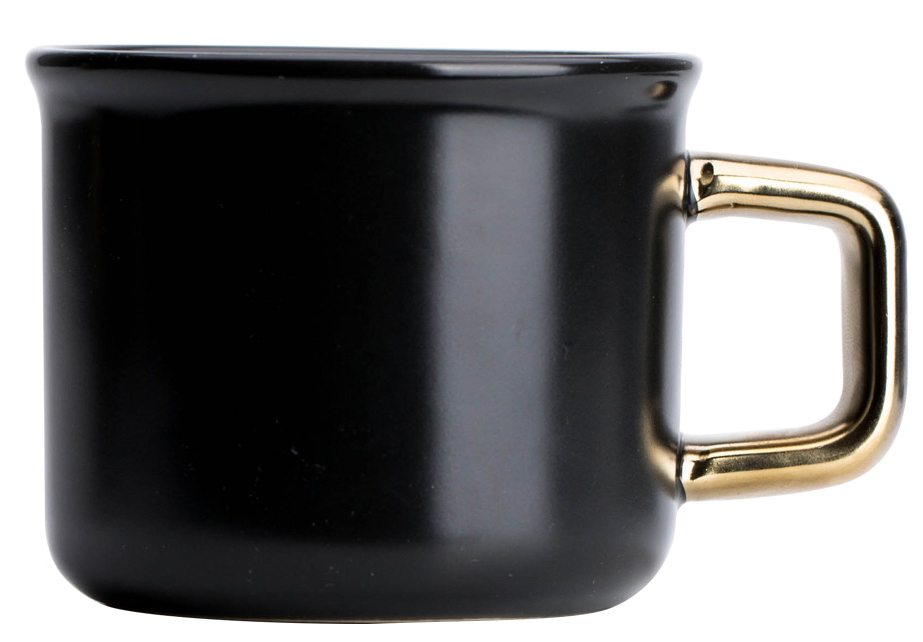 Black and Gold Porcelain Coffee Mug