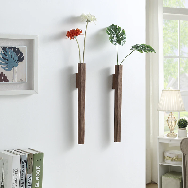 Wall Mounted Wooden Vase