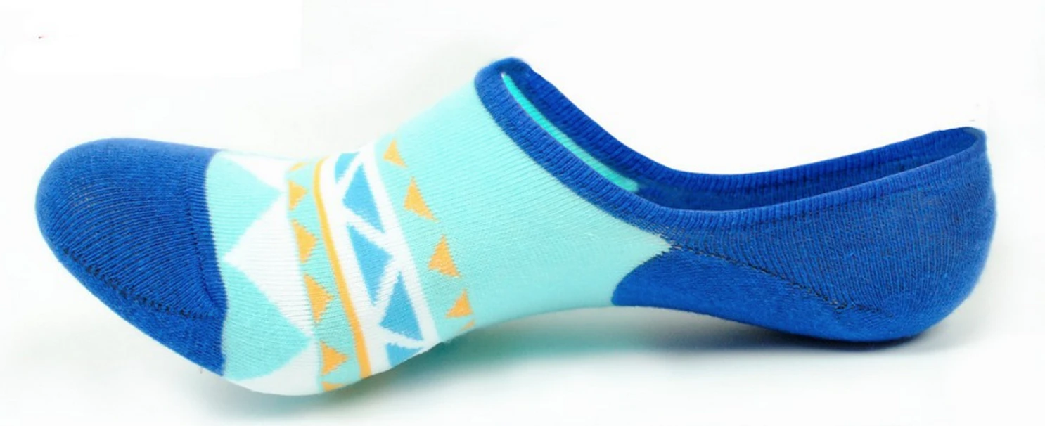 Mens Geometric Invisible Socks