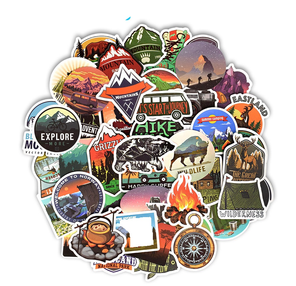 Outdoors Camping Sticker Pack