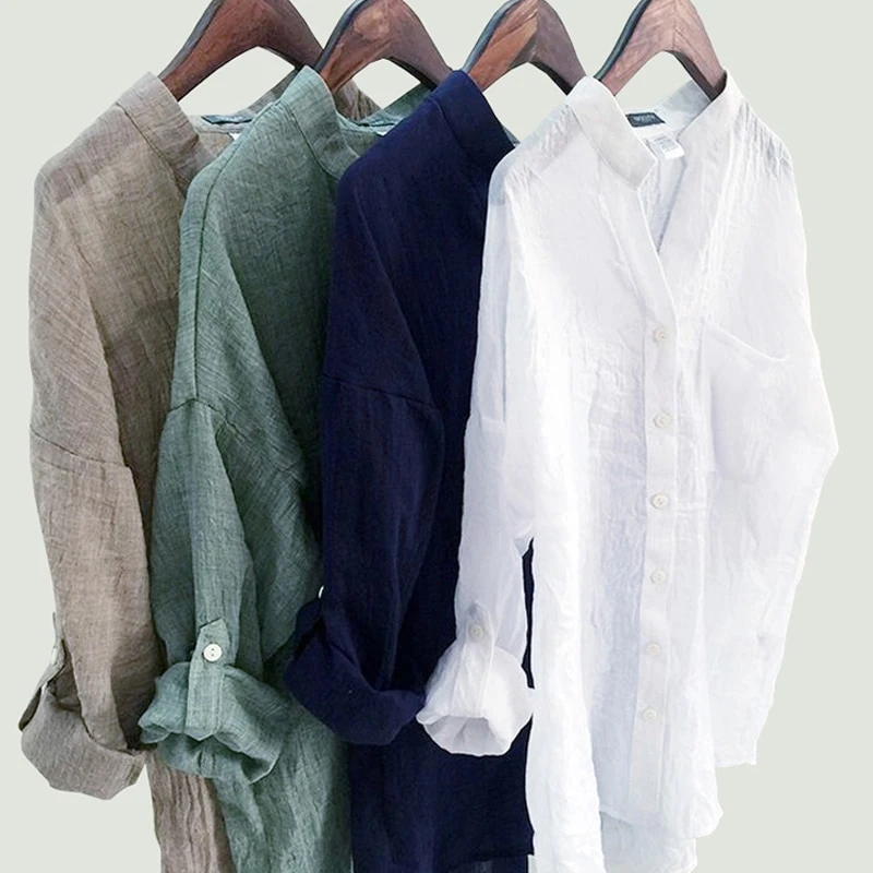 Womens Loose Linen Shirt