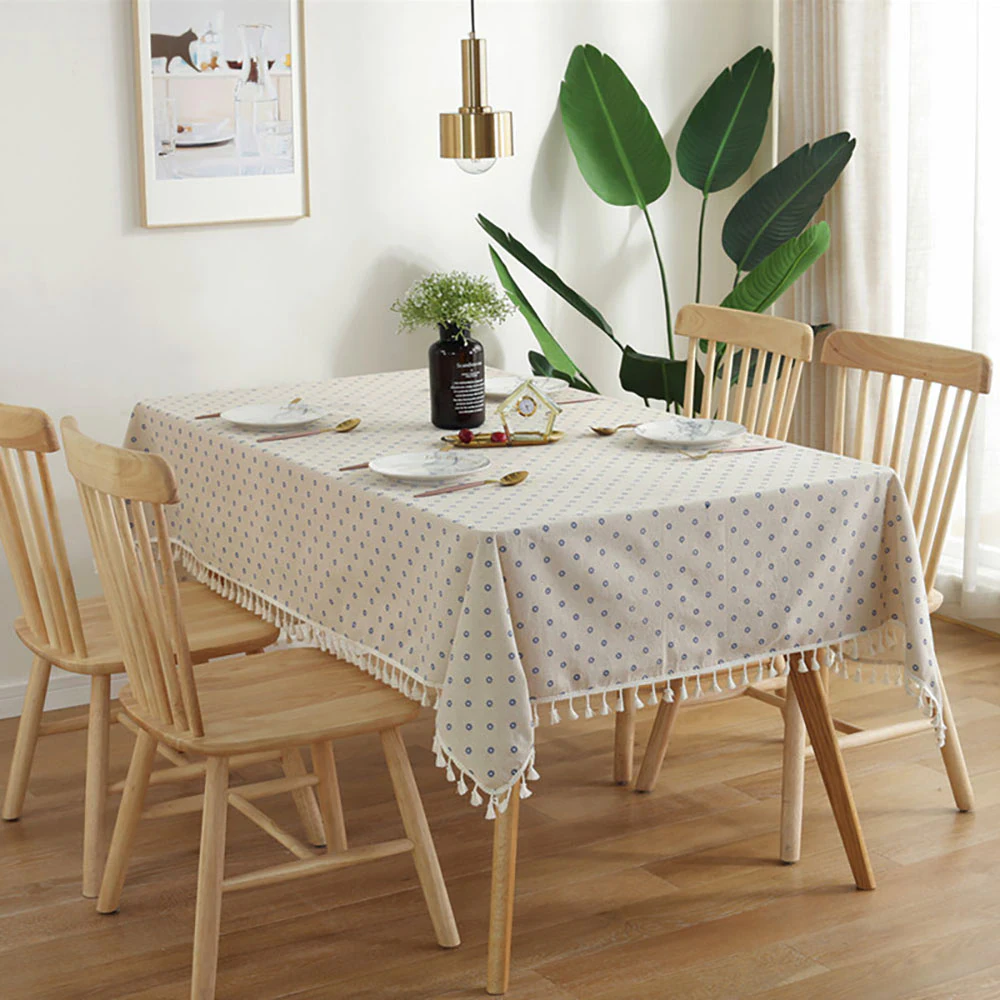 Linen Tassel Tablecloth