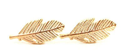 Gold Plated Leaf Earrings
