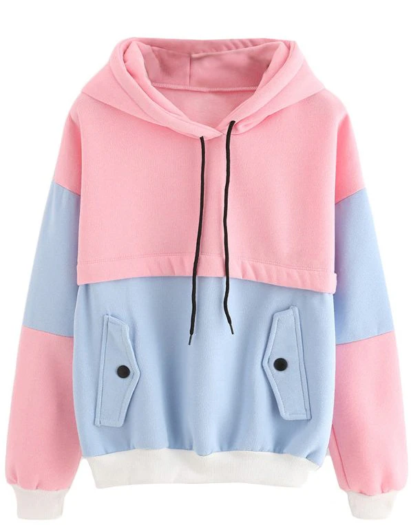Womens Block Color Hoodie