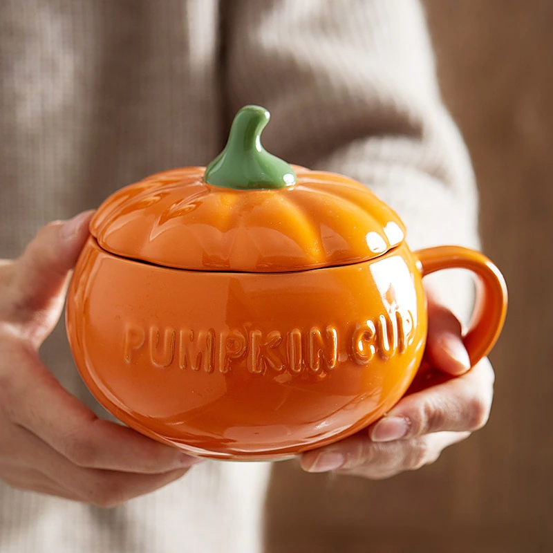 Pumpkin Mug With Lid