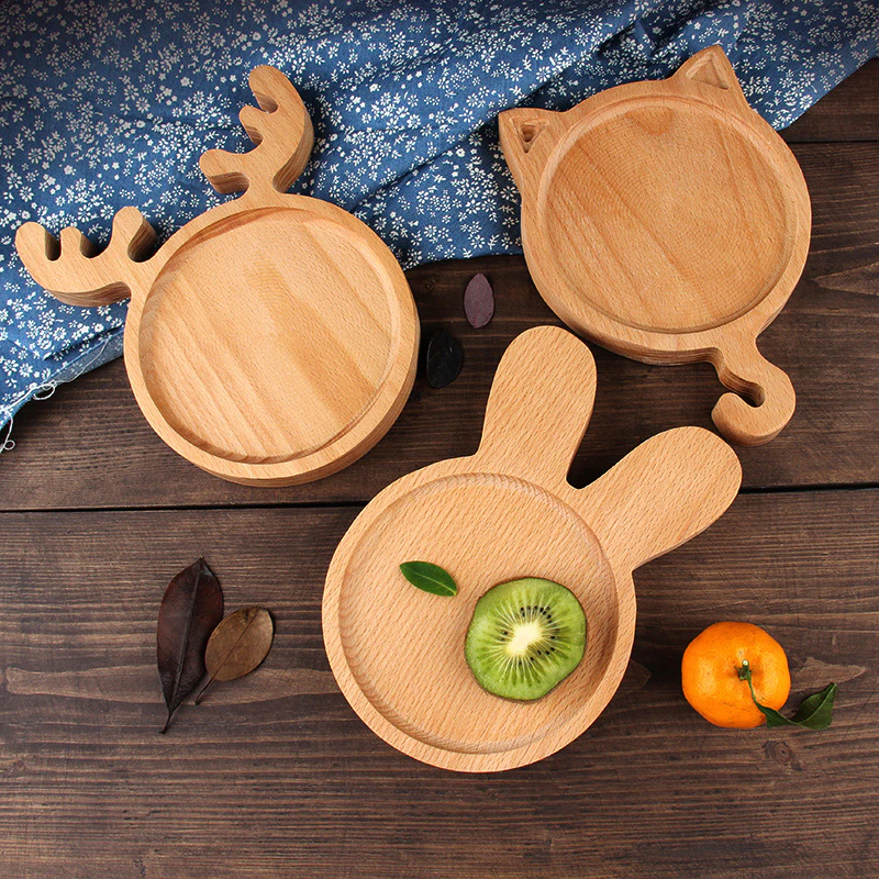 Wooden Kids Plates