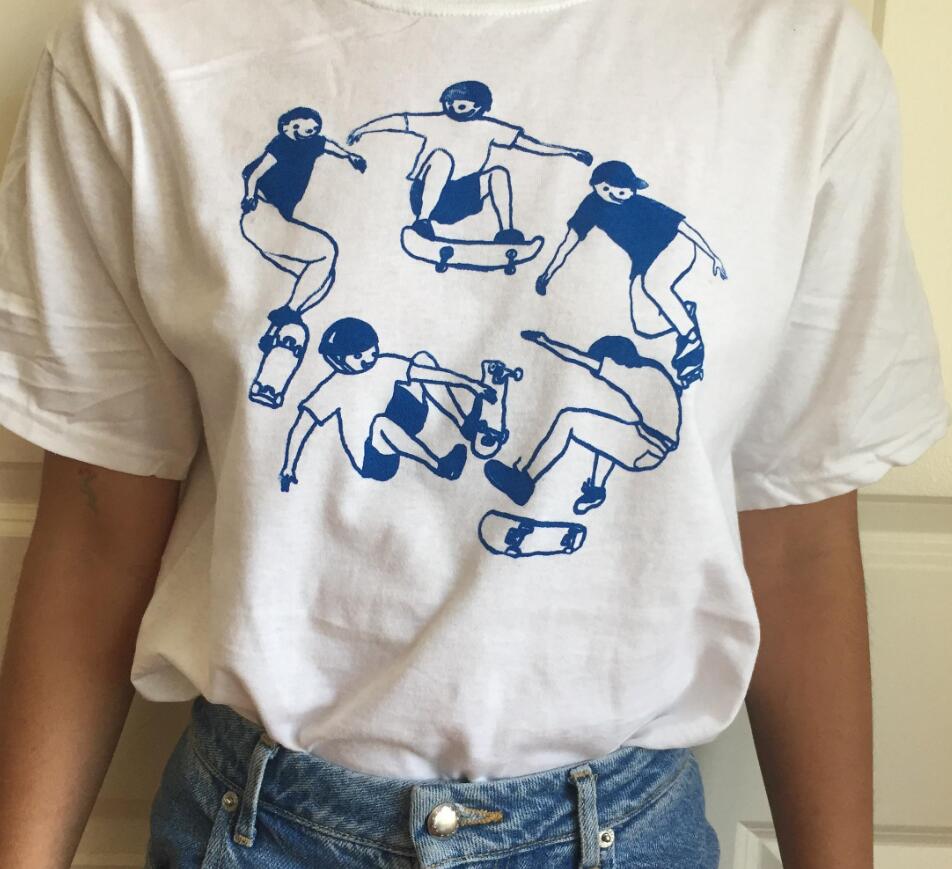 Skate Sketch White Tee