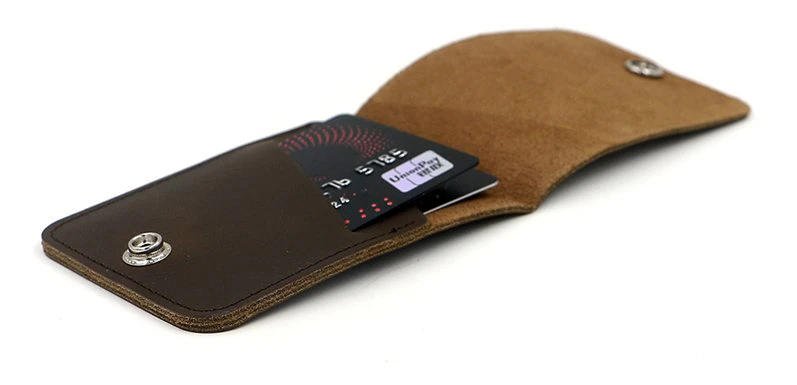 Leather Flip Card Holder