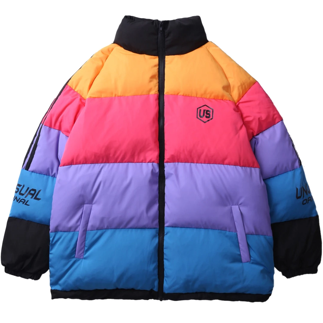 Color Block Puffer Jacket