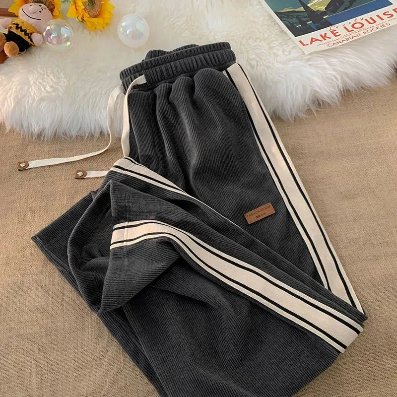 Striped Corduroy Sweatpants