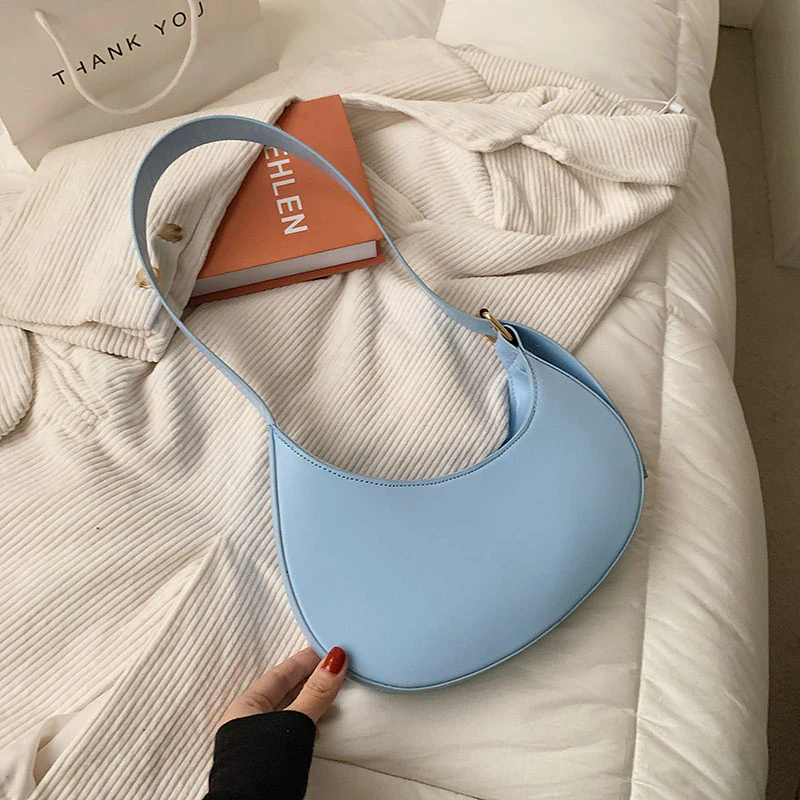 Curved PU Handbag