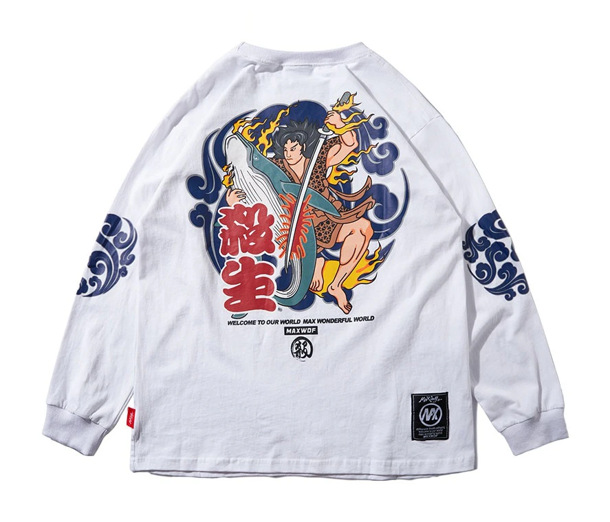Samurai Print Long Sleeve Tee