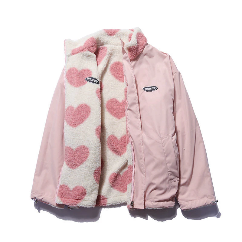 Plush Reversible Heart Jacket