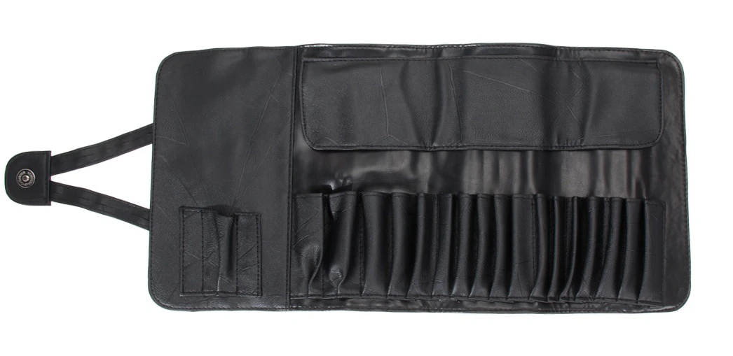 Leather Roll Up Makeup Bag