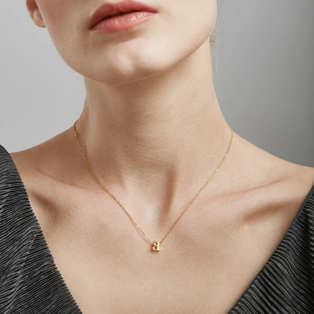 Mini Letters Gold Necklace