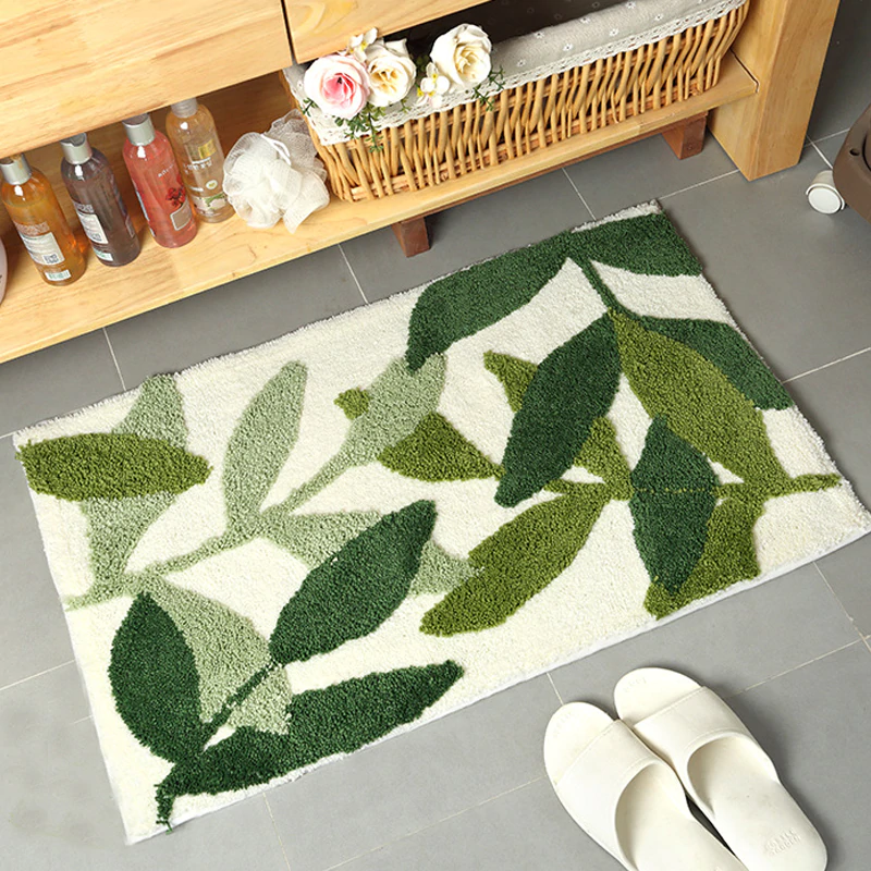 Green Leaves Door Mat