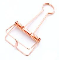 Wireframe Rose Gold Binder Clips