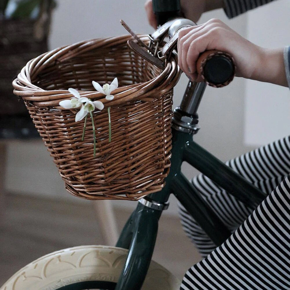 Rattan Kids Bike Basket