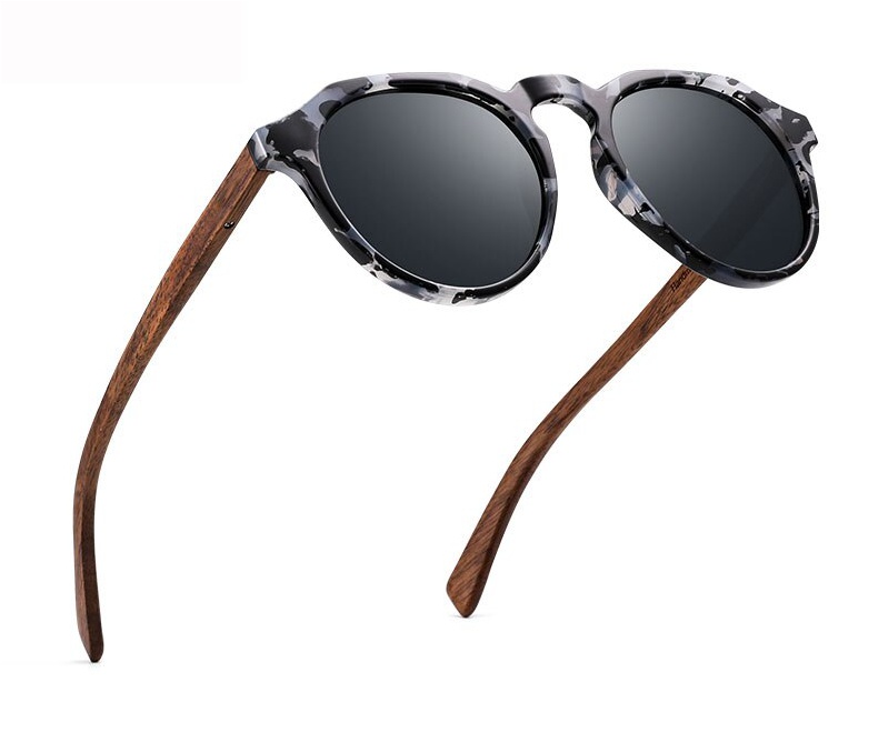 Half Wood Polarized Sunglasses