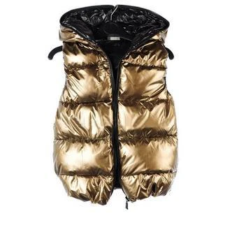 Women's Gold Puffer Vest