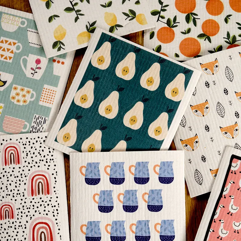 Quick-Drying Patterned Dishcloths