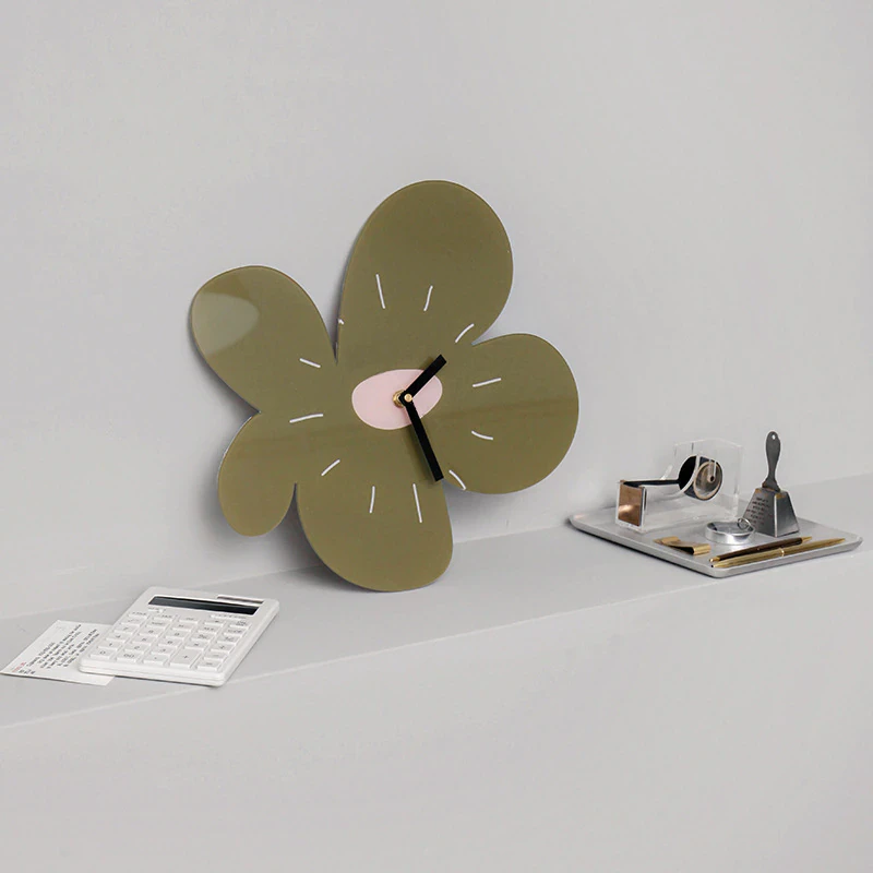 Abstract Flower Clock