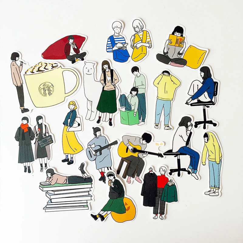 Hand Drawn Scrapbook Stickers