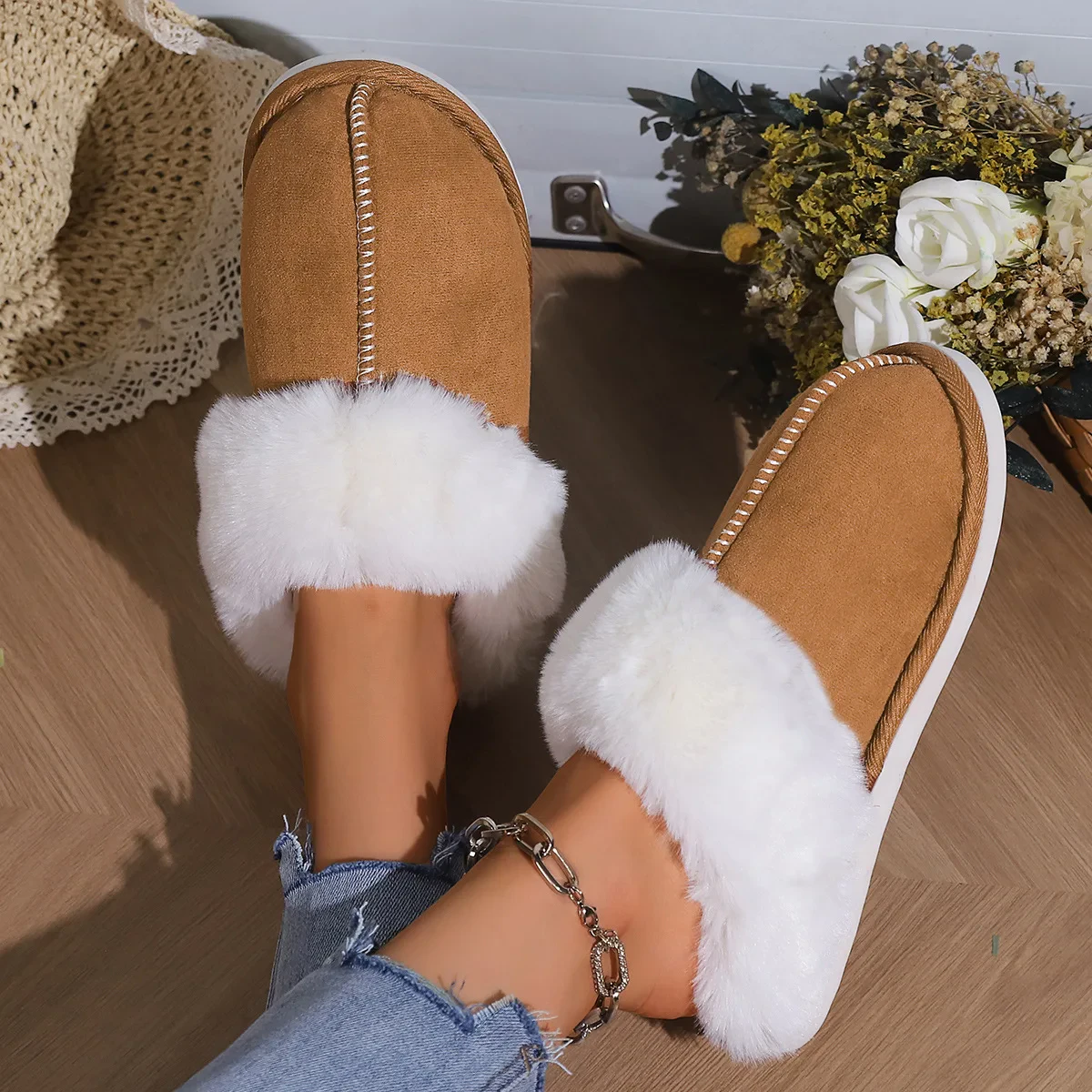 Winter Faux Fur Slippers