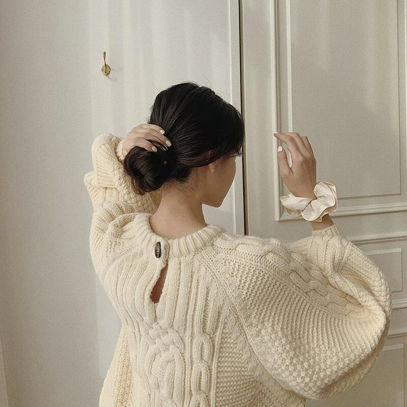 Link Knit Wool Sweater