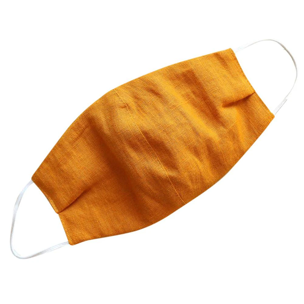 Mustard Linen Face Mask