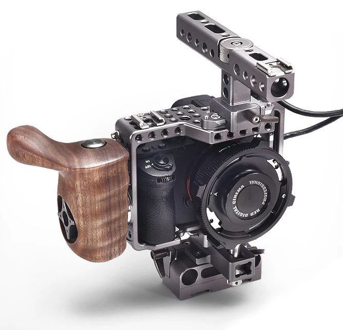 Sony A7 Rig Cage Baseplate and Wooden Handle
