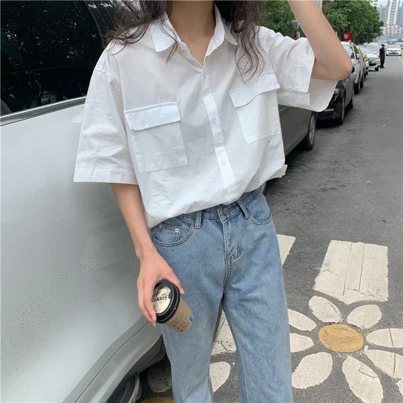 Breezy Short Sleeve Shirt with Chest Pockets