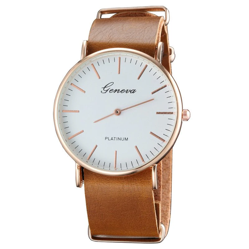 Womens Leather Dress Watch