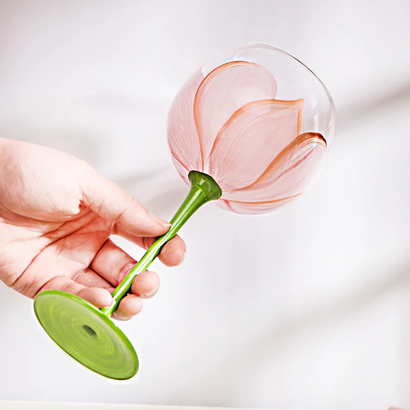 Hand Painted Wine Glass